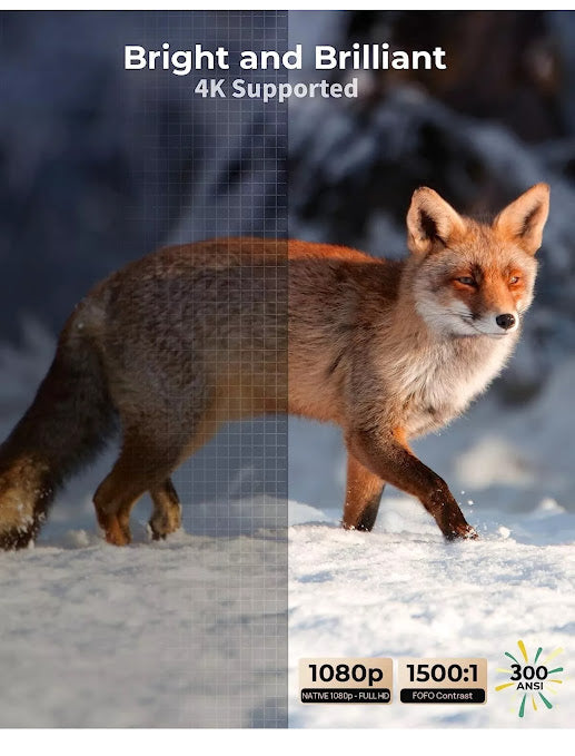 4K Projector with WiFi and Bluetooth, TURBOAMP 5G Native 1080P Movie Projector