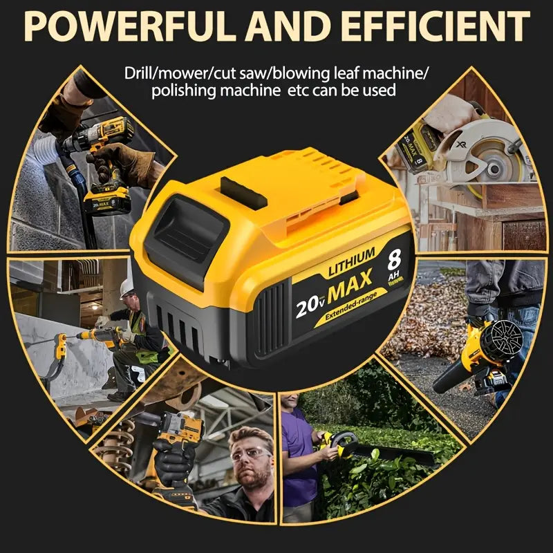 replacement battery is designed for DeWalt 20V Max lithium-ion
