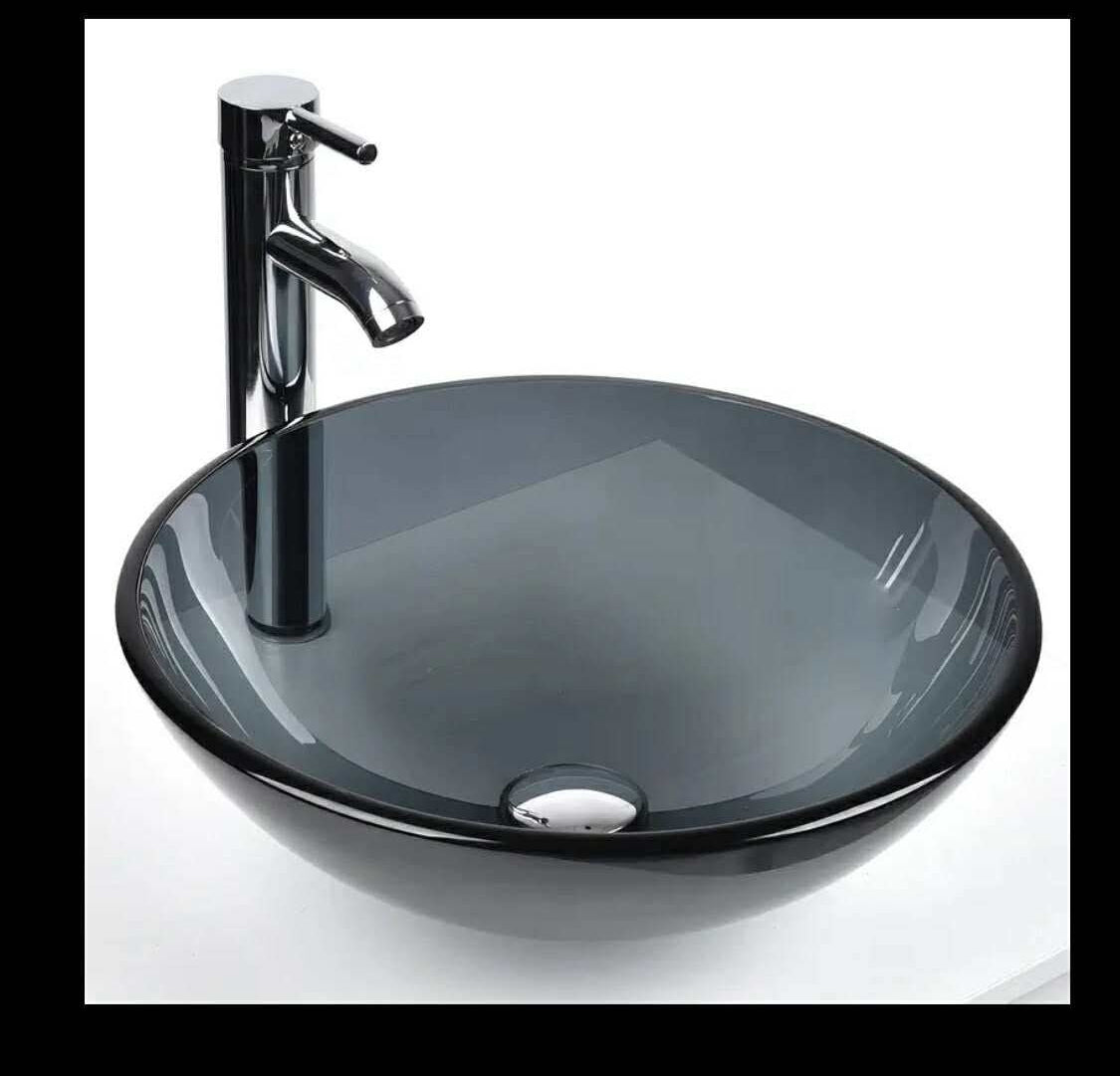 Bathroom sink plus faucet