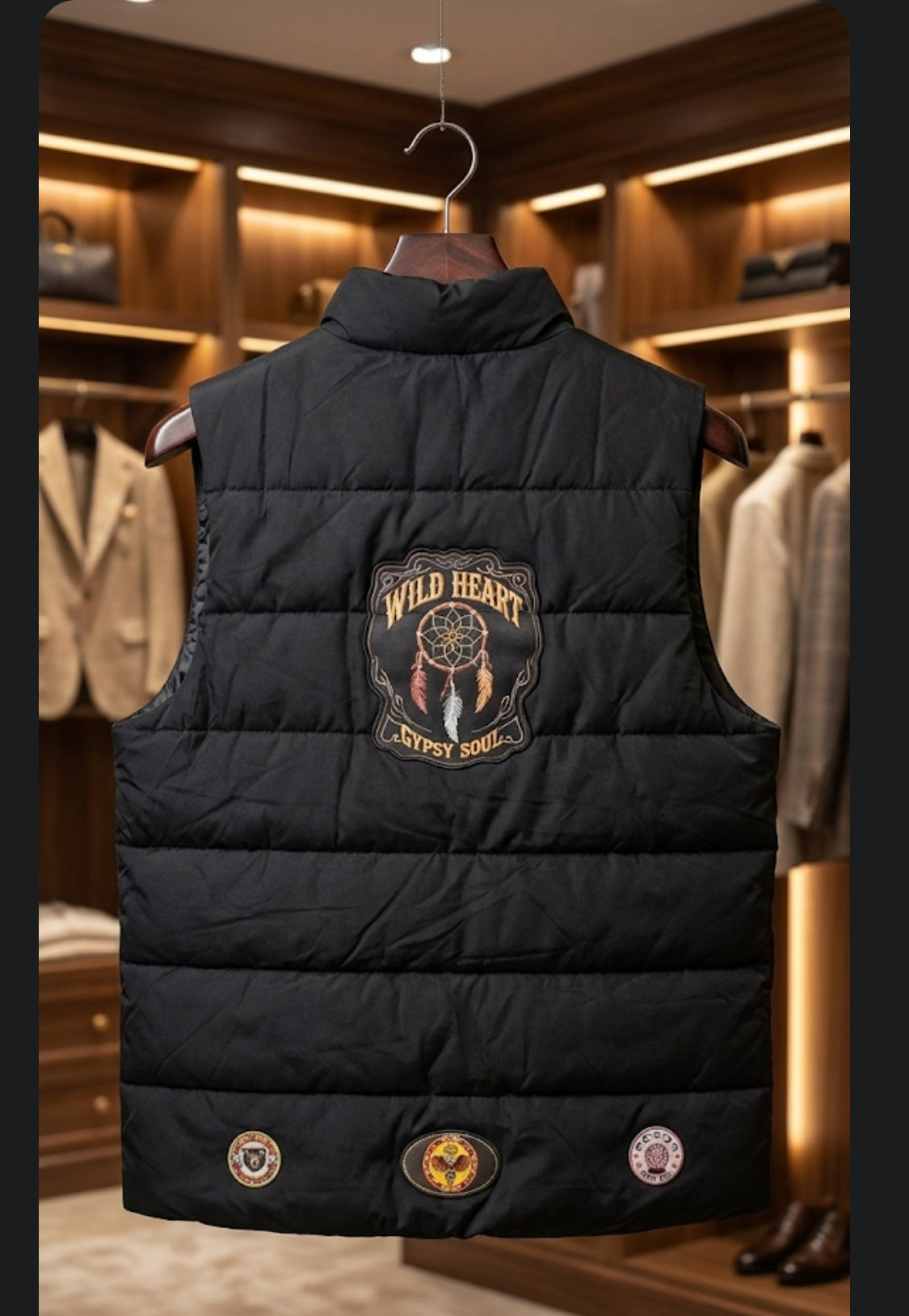 Sleeveless Men puffer jacket new by John finnin