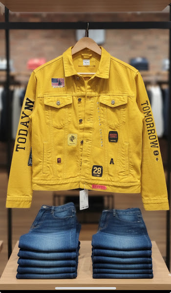 men denim jacket size L